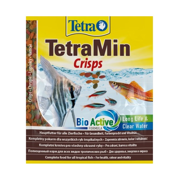 TetraMin Crisps 12г (пакетик) - универсальный корм для рыб (чипсы)
