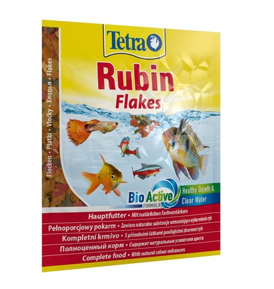 Tetra Rubin Flakes 12г (пакетик)- корм для усиления естественной окраски рыб (хлопья)