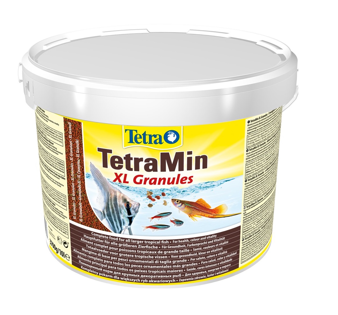 TetraMin XL Granules 10л (ведро) - универсальный корм для рыб (крупные гранулы)