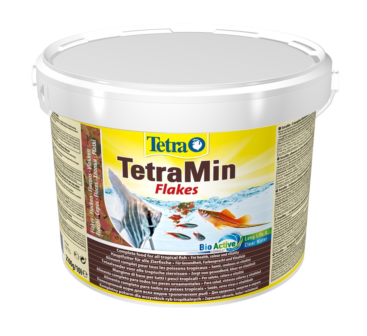 TetraMin Flakes 10л (ведро) - универсальный корм для рыб (хлопья)
