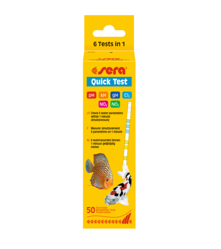 Тест-полоски для воды SERA Quick Test 6 в 1 (50 шт.)