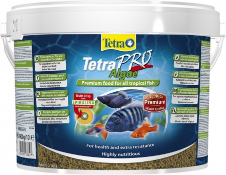 Tetra PRO Algae Multi-Crisps 10л. (ведро) - корм для растительноядных рыб (чипсы)