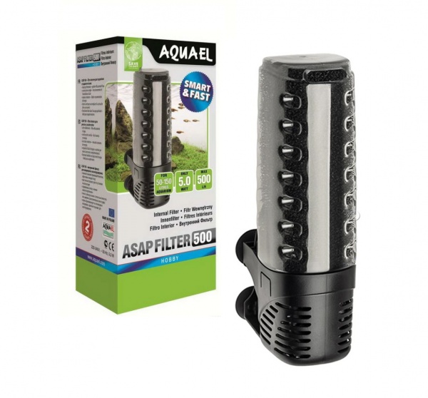 AQUAEL ASAP FILTER 500. Фильтр 5w, 500л/ч, на 50-150л.