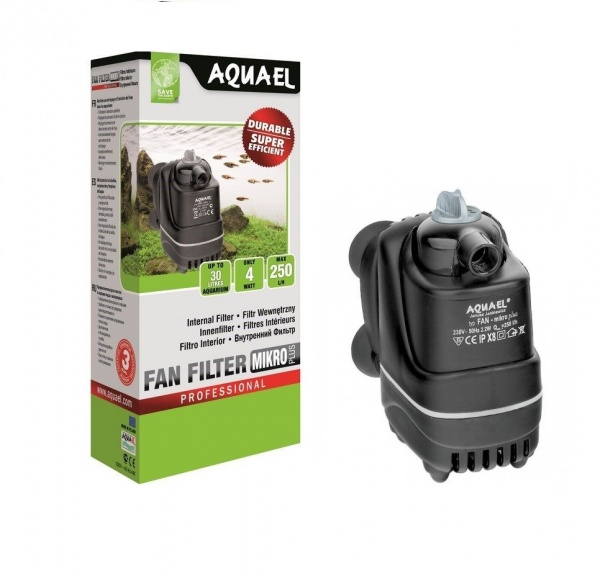 AQUAEL FAN FILTER MIKRO PLUS. Фильтр для аквариума 4w, 250л/ч, до 30л.