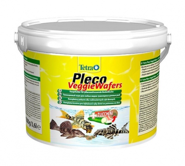 Tetra Pleco Veggie Wafers 3,6л (ведро)  - корм для травоядных донных рыб (таблетки)