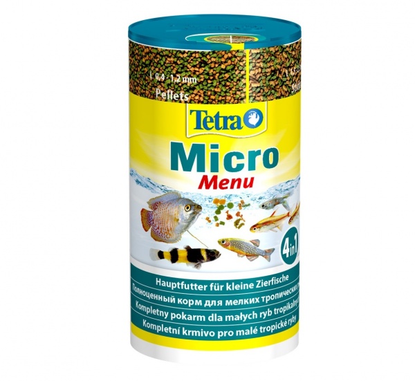 Tetra Micro Menu 100 мл - Смесь всех четырех типов полноценного корма в четырех отдельных ячейках.