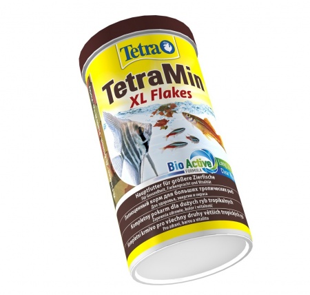 TetraMin XL Flakes 1л - Универсальный корм для рыб (крупные хлопья)