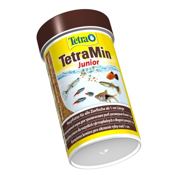 TetraMin Junior 100 мл - корм для молоди рыб (для подростков) хлопья