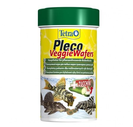 Tetra Pleco Veggie Wafers 100 мл - корм для травоядных донных рыб (таблетки)