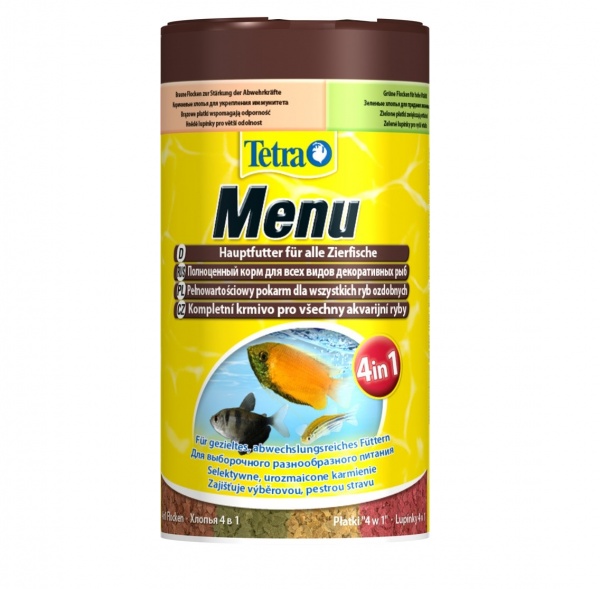 TetraMin Menu 250 мл - универсальный корм для рыб (меню из 4 видов корма)