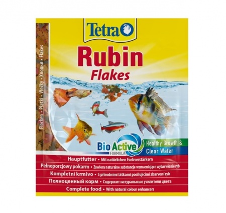 Tetra Rubin Flakes 12г (пакетик)- корм для усиления естественной окраски рыб (хлопья)