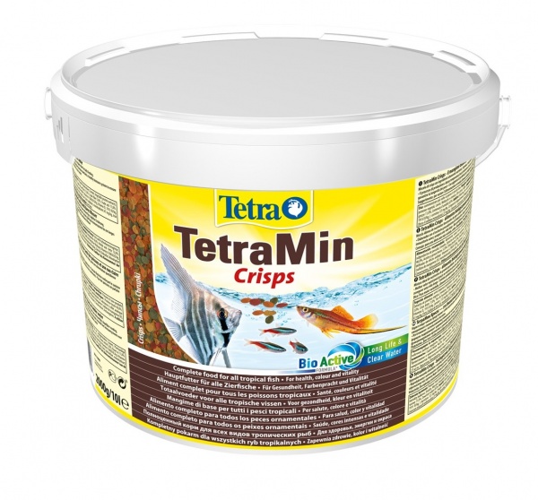 TetraMin Crisps 10л (ведро) - универсальный корм для рыб (чипсы)