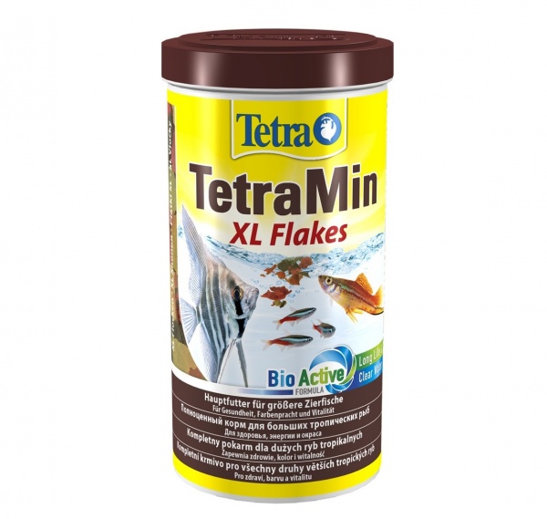 TetraMin XL Flakes 1л - Универсальный корм для рыб (крупные хлопья)