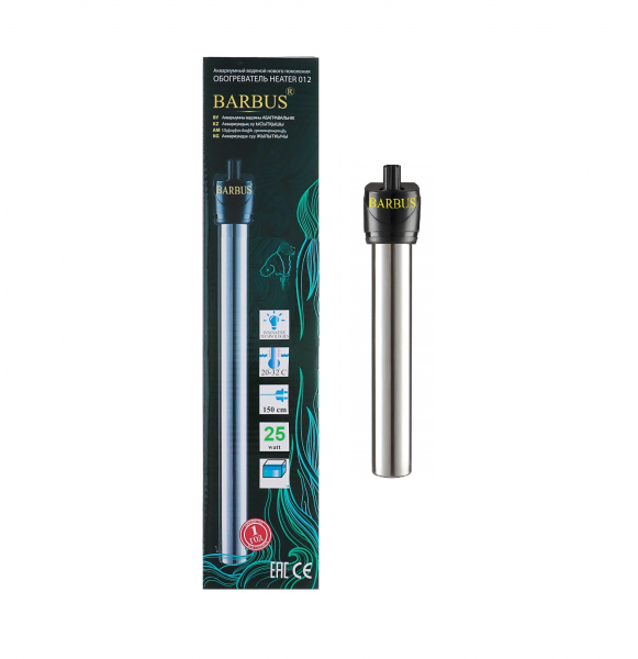 HEATER 008 Barbus (25w) Аквариумный металлический обогреватель 25 Ватт