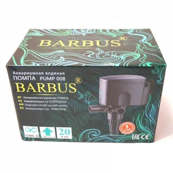 Barbus Помпа с LED подсветкой 1200л/ч 20Вт PUMP 008
