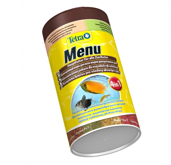 TetraMin Menu 250 мл - универсальный корм для рыб (меню из 4 видов корма)