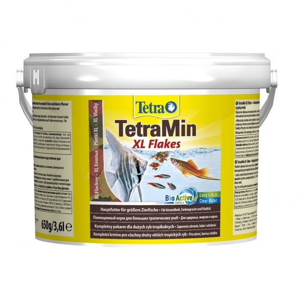 TetraMin XL Flakes 3,6л (ведро) - Универсальный корм для рыб (крупные хлопья)