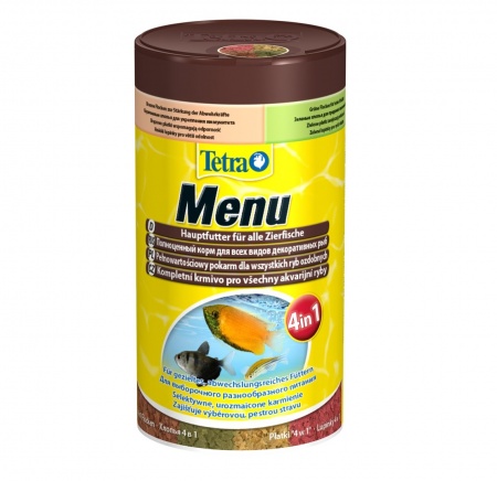 TetraMin Menu 250 мл - универсальный корм для рыб (меню из 4 видов корма)