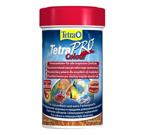 Tetra PRO Colour Multi-Crisps 100 мл - корм для усиления и насыщенности окраса рыб (чипсы)