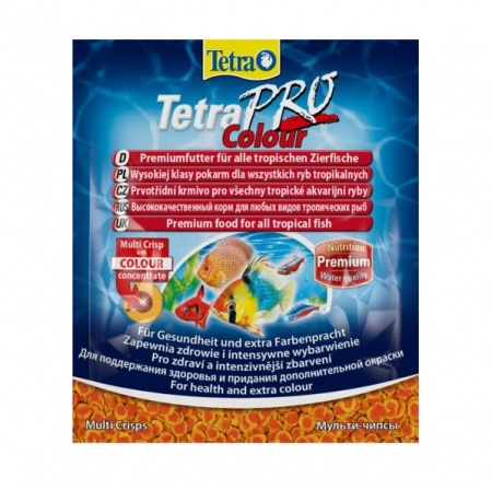 Tetra PRO Colour Multi-Crisps 12г (пакетик) - корм для усиления и насыщенности окраса рыб (чипсы)