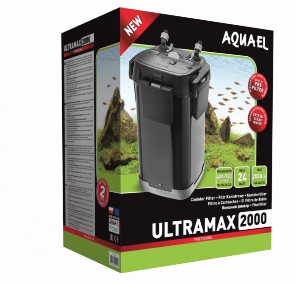 AQUAEL ULTRAMAX 2000. Внешний фильтр 24w, 2000л/ч, на 400-700 л.