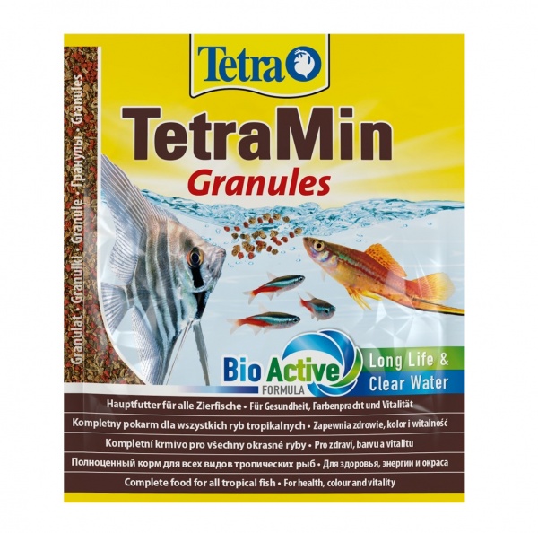 TetraMin Granules 15г (пакетик) - универсальный корм для рыб (гранулы)