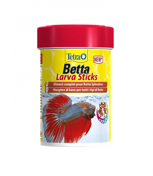 Корм Tetra "Betta Larva Sticks", для петушков и других лабиринтовых рыб, в форме мотыля, 100 мл