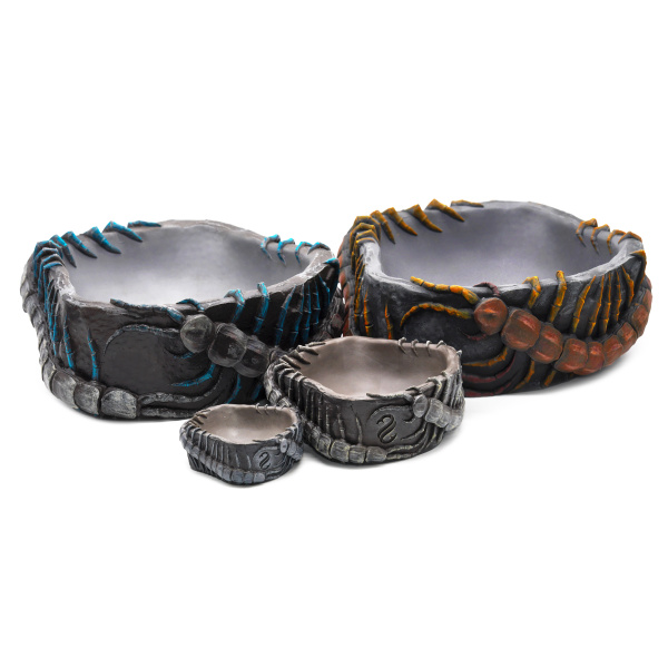 Поилка круглая из искусственного камня Scaled Scolopendra Drinking Bowl 14 см