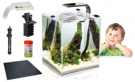 AQUAEL Аквариум  SHRIMPS SET SMART LED DAY&NIGHT 20 чёрный  (19 литров)