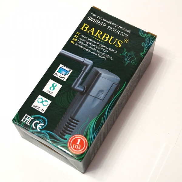 Фильтр внутренний Barbus 023  600л\ч 8 вт. до 100л
