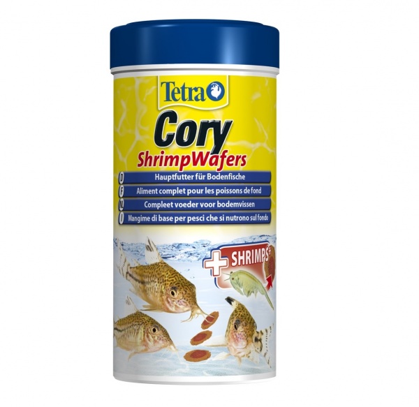 Tetra Cory ShrimpWafers 250 мл - корм для коридорасов и других донных рыб