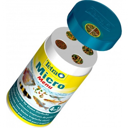 Tetra Micro Menu 100 мл - Смесь всех четырех типов полноценного корма в четырех отдельных ячейках.