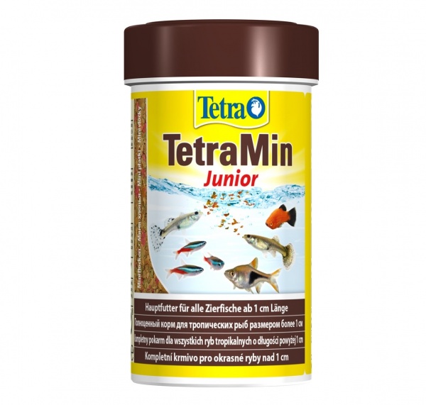 TetraMin Junior 100 мл - корм для молоди рыб (для подростков) хлопья