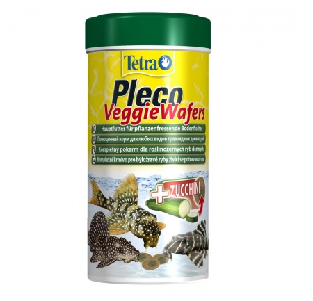 Tetra Pleco Veggie Wafers 250 мл - корм для травоядных донных рыб (таблетки)
