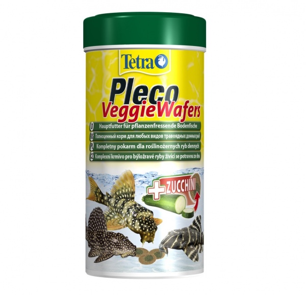 Tetra Pleco Veggie Wafers 250 мл - корм для травоядных донных рыб (таблетки)
