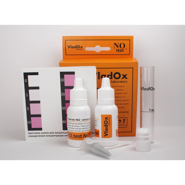 Набор из 7 Тестов VladOx  (gH, kH, pH, NO2, NO3, NH3/4, PO4)