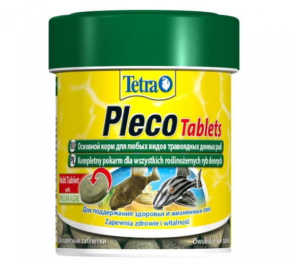 Tetra Pleco Tablets 120 таб (66 мл) 36 гр. - корм для травоядных донных рыб (таблетки)