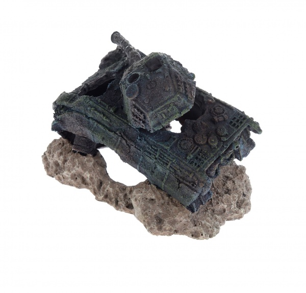 Декорация для аквариума Barbus "Танк", 18,5 х 12 х 14 см 044