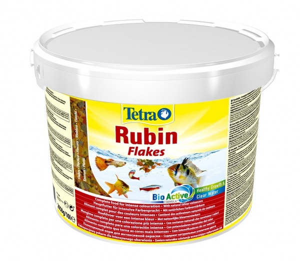 Tetra Rubin Flakes 10л (ведро) - корм для усиления естественной окраски рыб (хлопья)